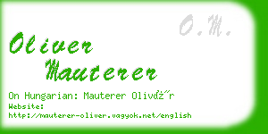 oliver mauterer business card